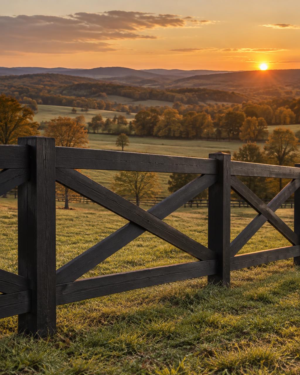 X Style wood farm fence